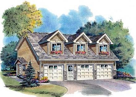 Cape Cod Country Traditional Elevation of Plan 58568