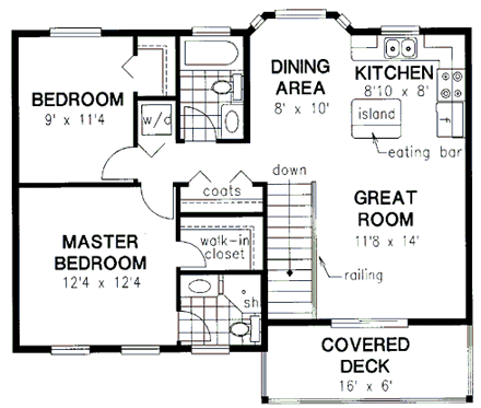 European, Ranch, Traditional 3 Car Garage Apartment Plan 58569 with 2 Beds, 2 Baths Second Level Plan