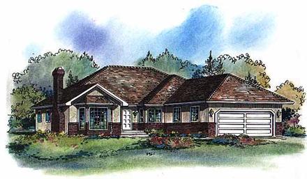 Ranch Elevation of Plan 58575