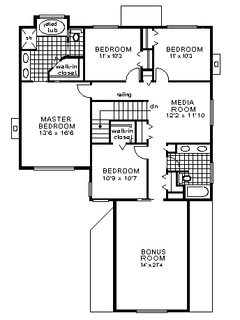 Narrow Lot Traditional Level Two of Plan 58577