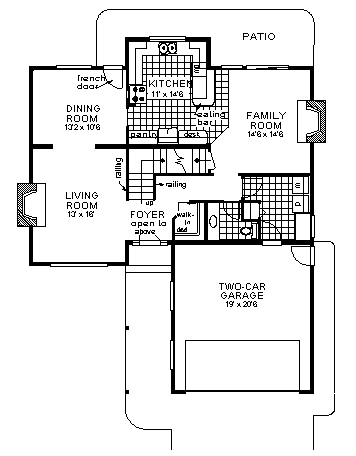 House Plan 58605 First Level Plan