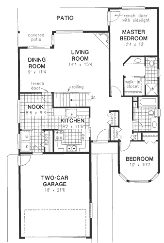 Florida Narrow Lot One-Story Level One of Plan 58610