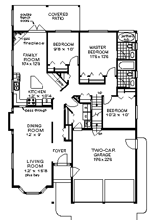 House Plan 58612 First Level Plan