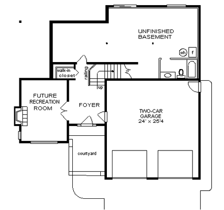 House Plan 58618 First Level Plan