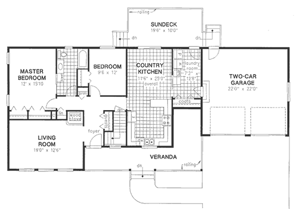 Country One-Story Level One of Plan 58623