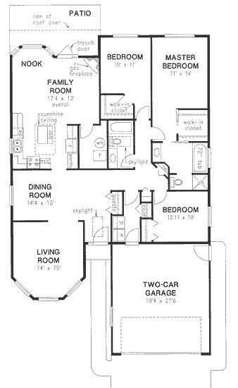 Contemporary Narrow Lot One-Story Level One of Plan 58627