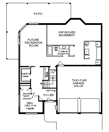 House Plan 58629 First Level Plan