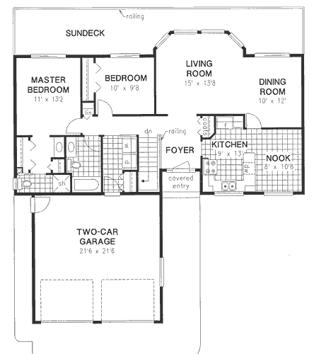Florida One-Story Level One of Plan 58641
