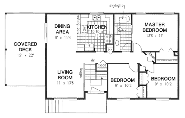 European One-Story Level One of Plan 58649