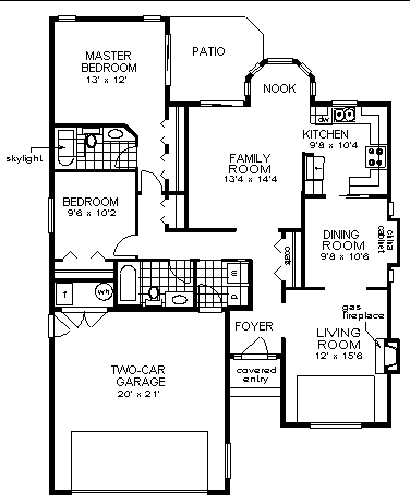 House Plan 58654 First Level Plan