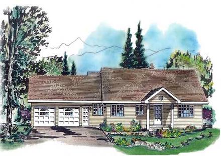 Ranch Elevation of Plan 58659