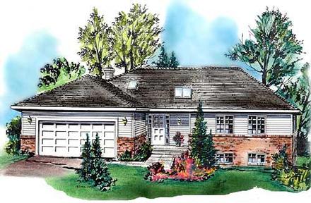One-Story Ranch Elevation of Plan 58665