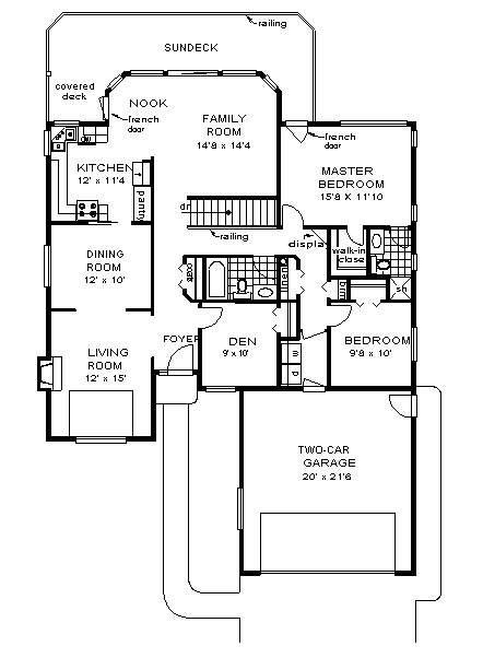 Florida One-Story Level One of Plan 58667