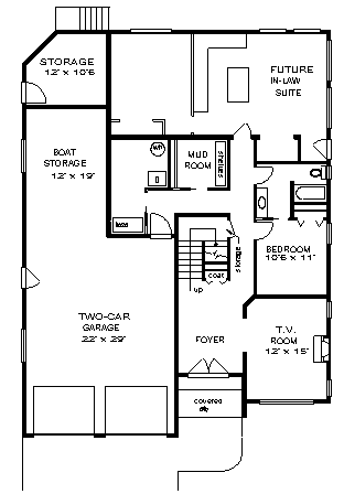 House Plan 58668 First Level Plan