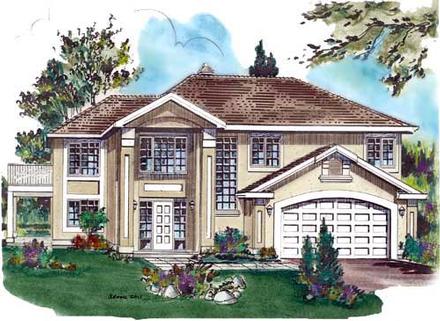 European Elevation of Plan 58674