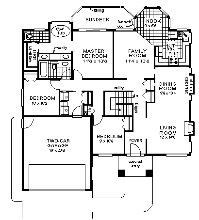 Florida One-Story Level One of Plan 58678