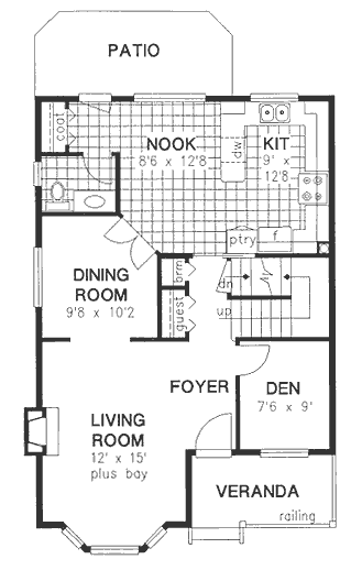 House Plan 58679 First Level Plan