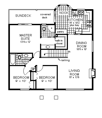 House Plan 58686 Second Level Plan