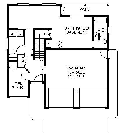 Narrow Lot Traditional Level One of Plan 58687