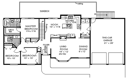 House Plan 58693 First Level Plan
