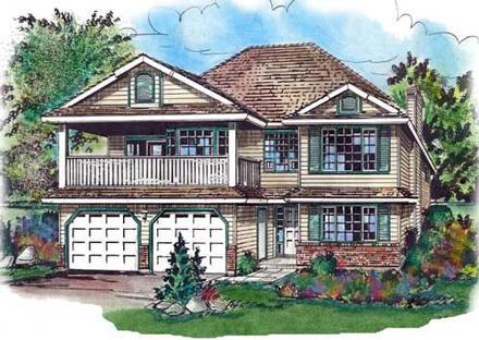 European Elevation of Plan 58697