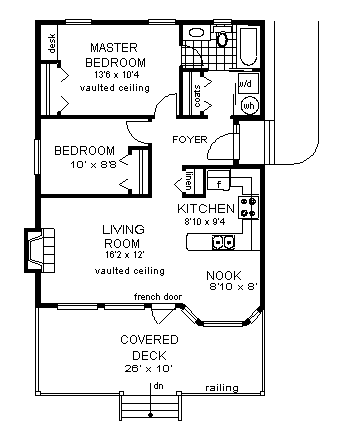 Narrow Lot One-Story Ranch Level One of Plan 58704