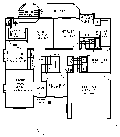 Florida One-Story Level One of Plan 58708