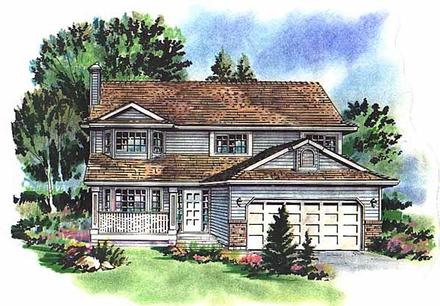 Country Narrow Lot Elevation of Plan 58711