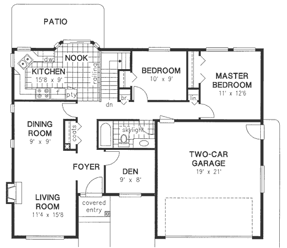 Florida One-Story Level One of Plan 58719