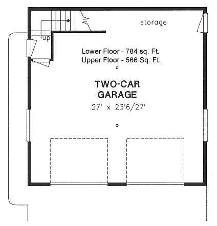 Contemporary Narrow Lot Level One of Plan 58726