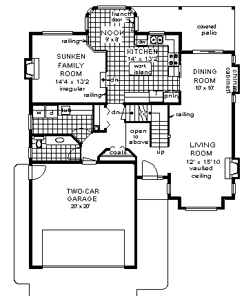 House Plan 58741 First Level Plan