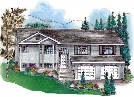One-Story Ranch Elevation of Plan 58746