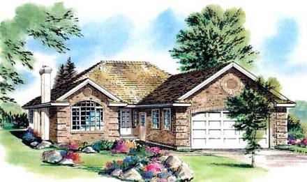 Ranch Elevation of Plan 58752