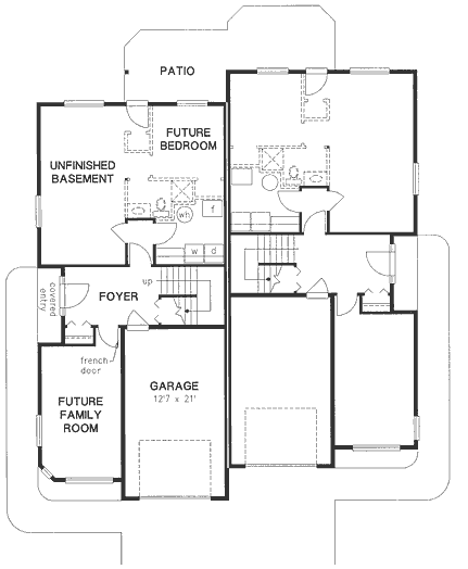 European One-Story Level One of Plan 58764