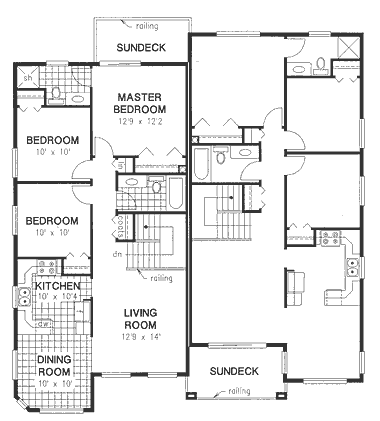 European One-Story Level Two of Plan 58764