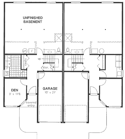 Multi-Family Plan 58769 First Level Plan