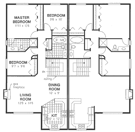 Multi-Family Plan 58769 Second Level Plan