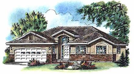 One-Story Ranch Elevation of Plan 58771