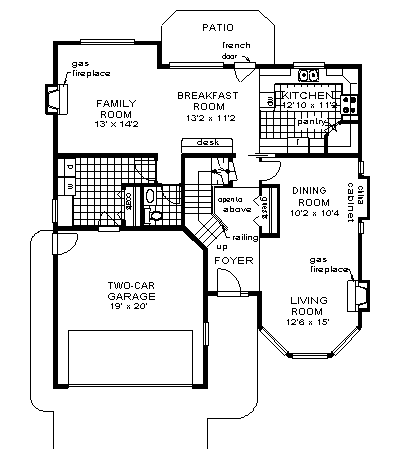 House Plan 58777 First Level Plan