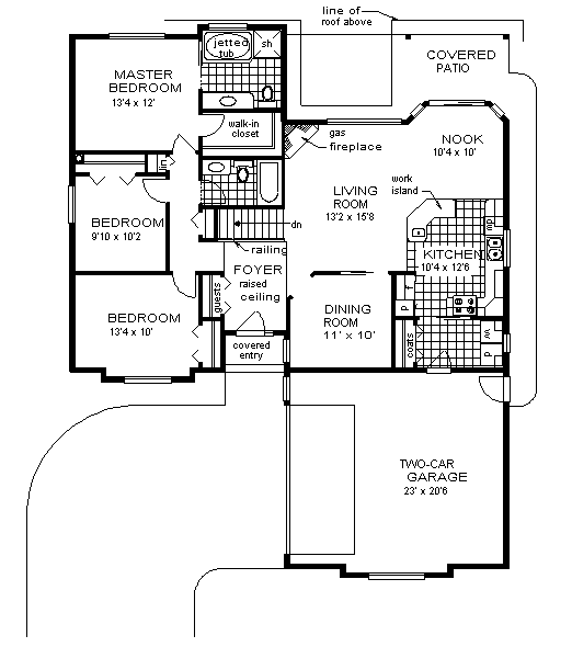 Florida One-Story Level One of Plan 58790