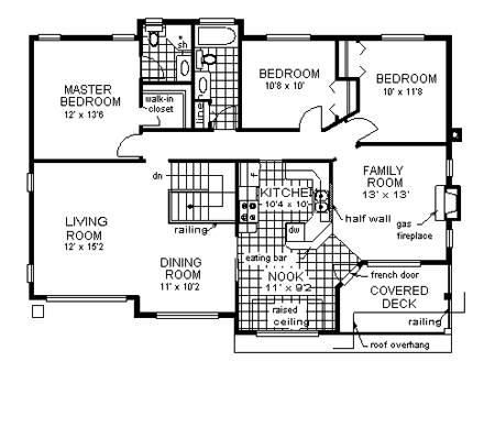 House Plan 58792 Second Level Plan