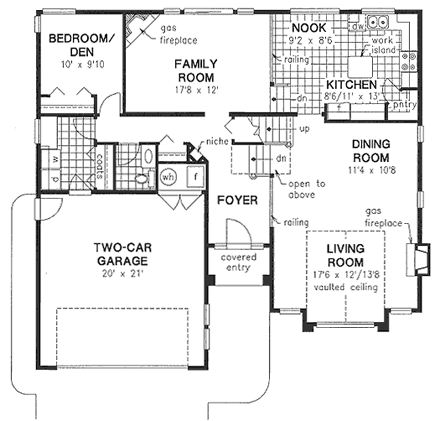 House Plan 58794 First Level Plan
