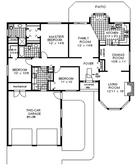 House Plan 58805 First Level Plan