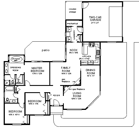 Florida One-Story Level One of Plan 58815