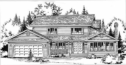 Country Elevation of Plan 58831