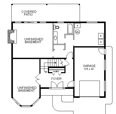 Traditional Lower Level of Plan 58833