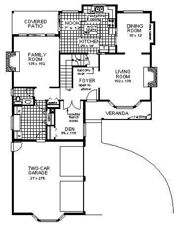 House Plan 58841 First Level Plan