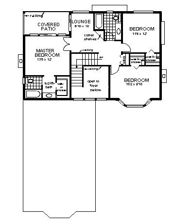 House Plan 58841 Second Level Plan