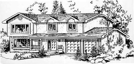 European Elevation of Plan 58845