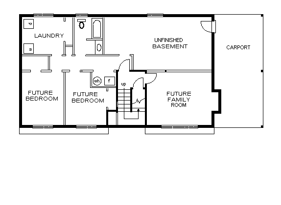 Contemporary Lower Level of Plan 58847
